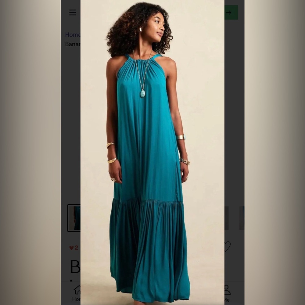 NWT Banana Republic Halter Maxi Dress